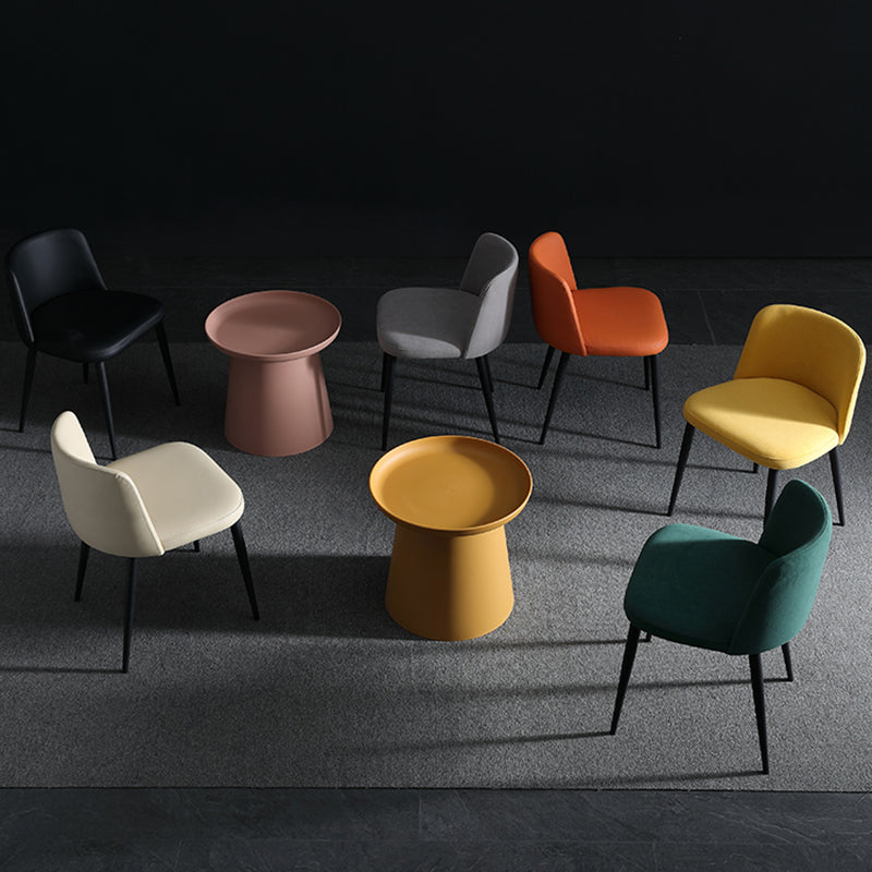 Silla lateral casera tapizada estilo diseñador acabado mate Parsons silla de comedor individual