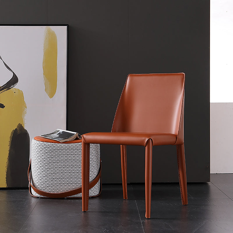 Silla auxiliar para el hogar de estilo moderno, silla de comedor tapizada con respaldo sólido (juego de 2)