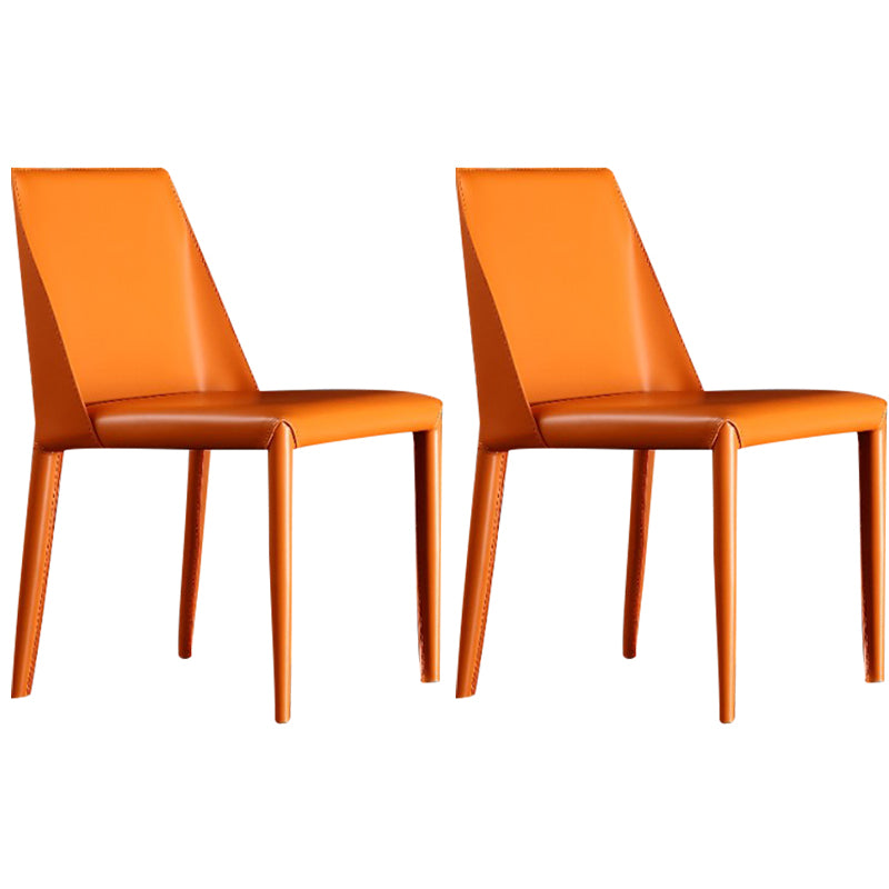 Silla auxiliar para el hogar de estilo moderno, silla de comedor tapizada con respaldo sólido (juego de 2)