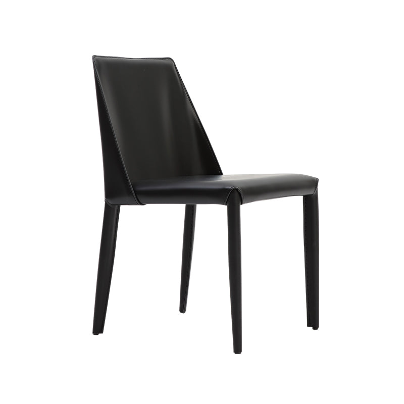 Silla auxiliar para el hogar de estilo moderno, silla de comedor tapizada con respaldo sólido (juego de 2)