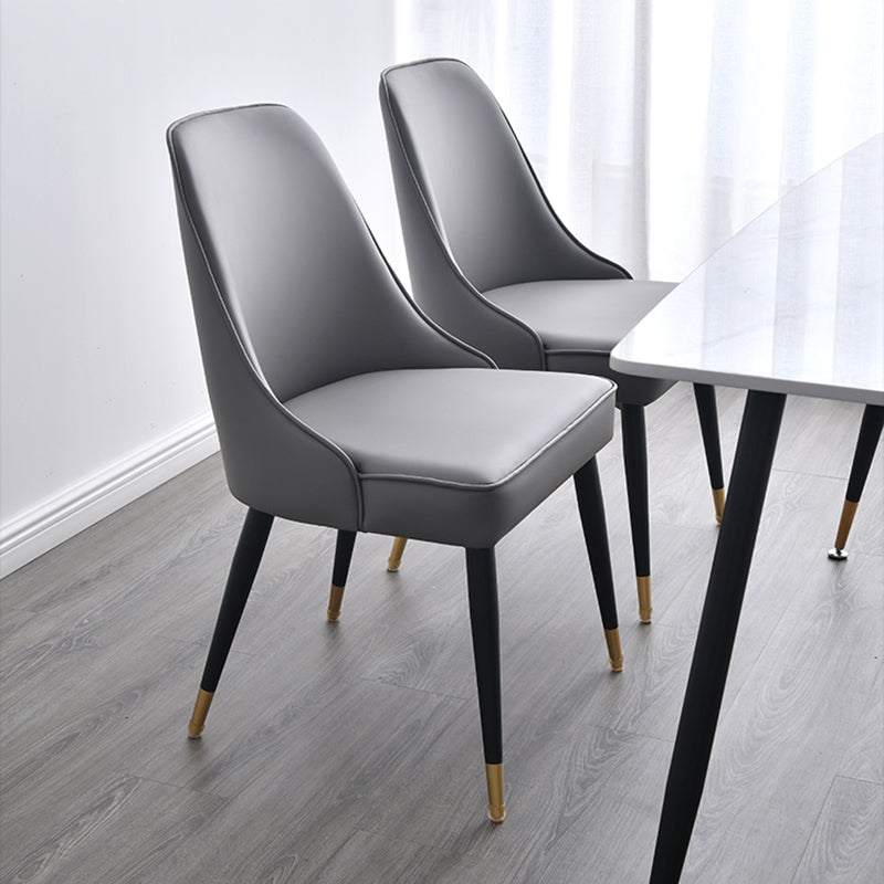 Silla sin brazos de comedor de estilo nórdico, silla lateral de comedor de tela tapizada para uso doméstico
