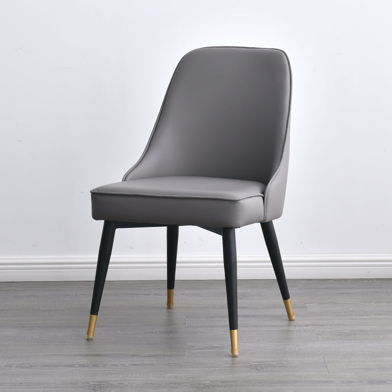 Silla sin brazos de comedor de estilo nórdico, silla lateral de comedor de tela tapizada para uso doméstico