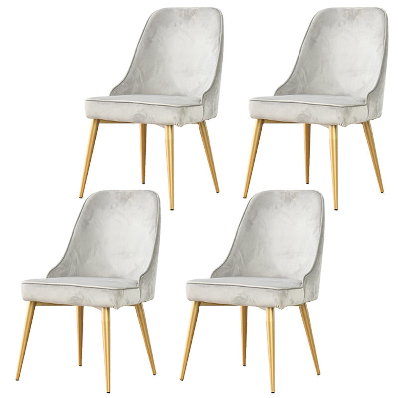 Silla sin brazos de comedor de estilo nórdico, silla lateral de comedor de tela tapizada para uso doméstico