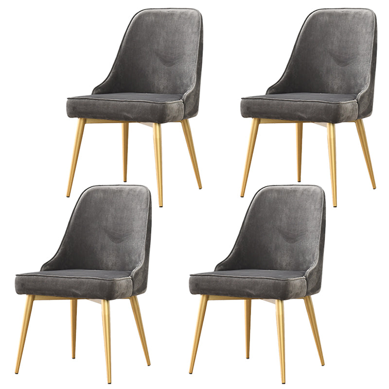 Silla sin brazos de comedor de estilo nórdico, silla lateral de comedor de tela tapizada para uso doméstico