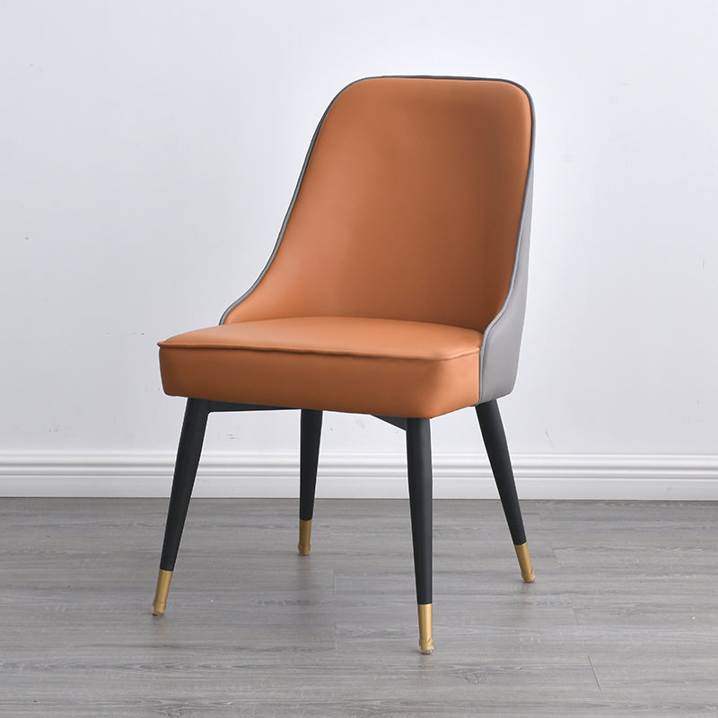 Silla sin brazos de comedor de estilo nórdico, silla lateral de comedor de tela tapizada para uso doméstico