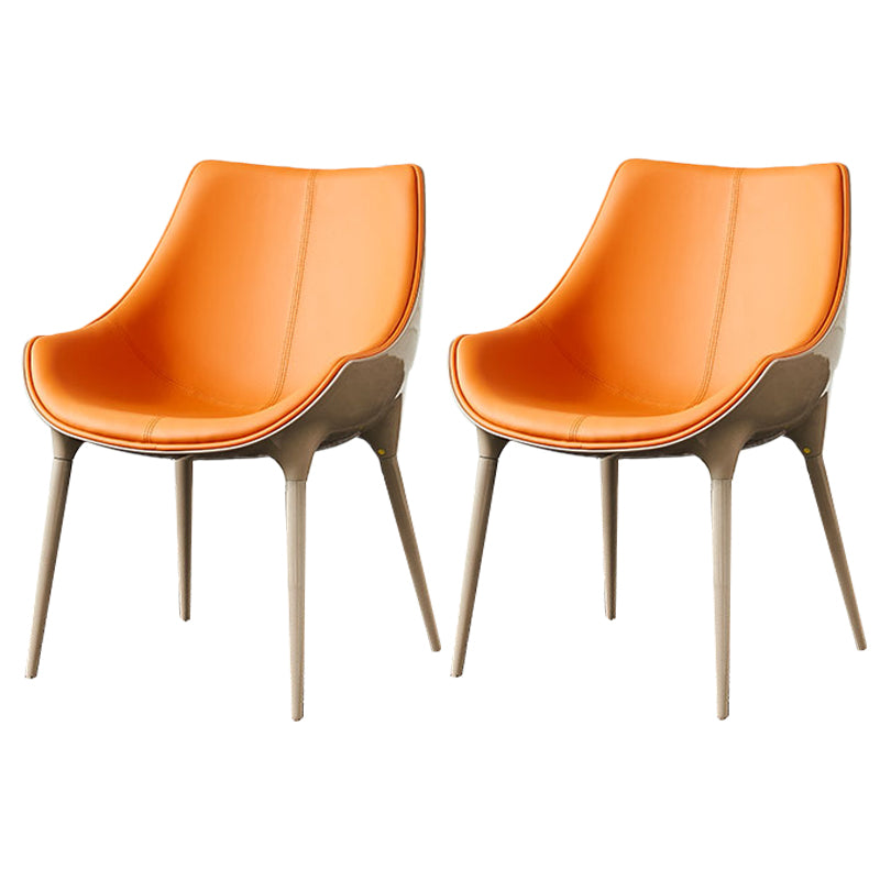 Silla auxiliar para el hogar de estilo moderno, silla de comedor tapizada de metal con respaldo sólido (juego de 2)