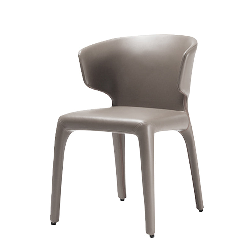 Silla de comedor de metal de cocina de estilo moderno que cena sillas laterales sin brazos con respaldo