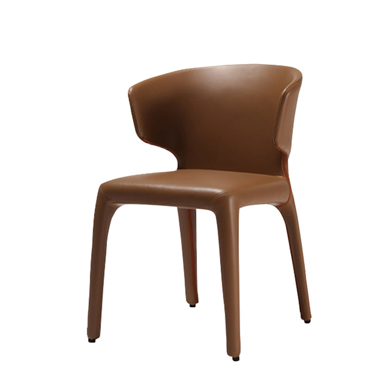 Silla de comedor de metal de cocina de estilo moderno que cena sillas laterales sin brazos con respaldo