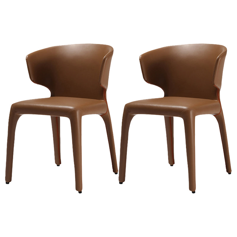 Silla de comedor de metal de cocina de estilo moderno que cena sillas laterales sin brazos con respaldo