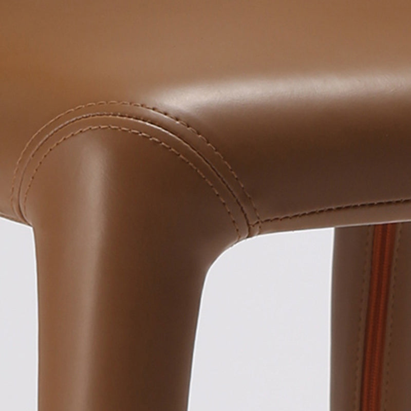 Silla de comedor de metal de cocina de estilo moderno que cena sillas laterales sin brazos con respaldo