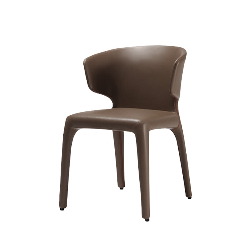 Silla de comedor de metal de cocina de estilo moderno que cena sillas laterales sin brazos con respaldo
