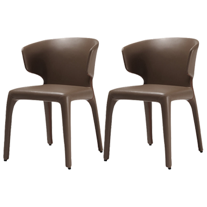 Silla de comedor de metal de cocina de estilo moderno que cena sillas laterales sin brazos con respaldo