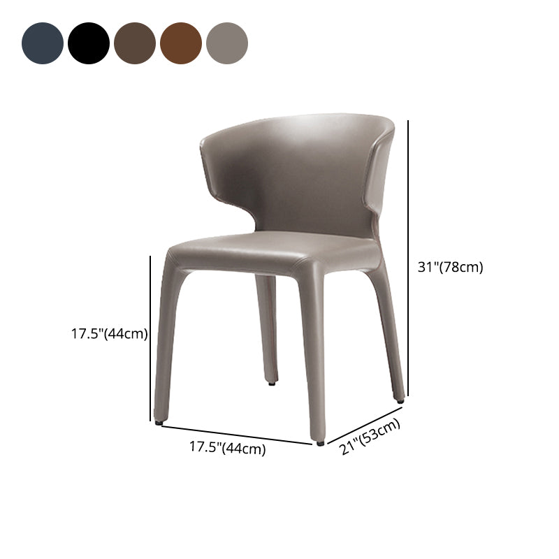 Silla de comedor de metal de cocina de estilo moderno que cena sillas laterales sin brazos con respaldo