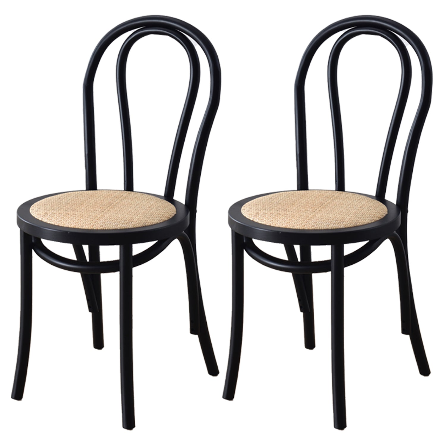 Tropische stijl hout dineren armloze stoel rattan patio eetstoel stoel