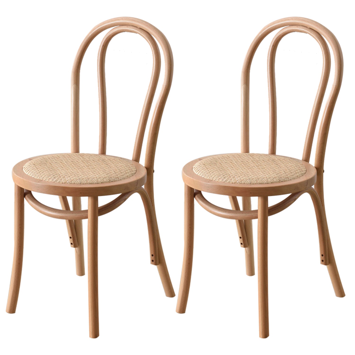 Tropische stijl hout dineren armloze stoel rattan patio eetstoel stoel
