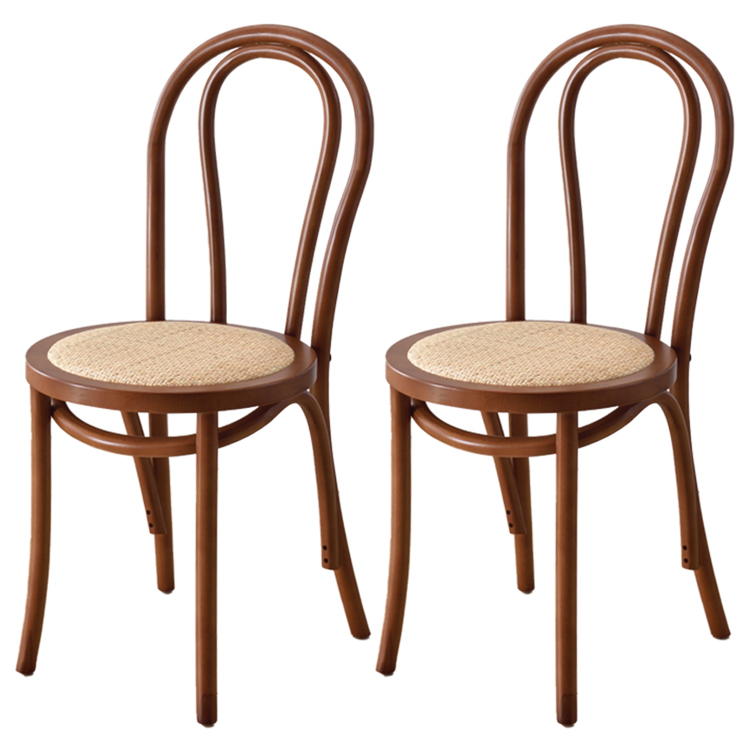 Tropische stijl hout dineren armloze stoel rattan patio eetstoel stoel