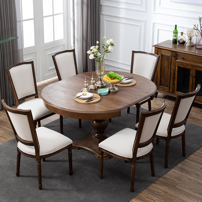 Silla sin brazos de comedor de madera tradicional, silla lateral de comedor con respaldo abierto para uso doméstico