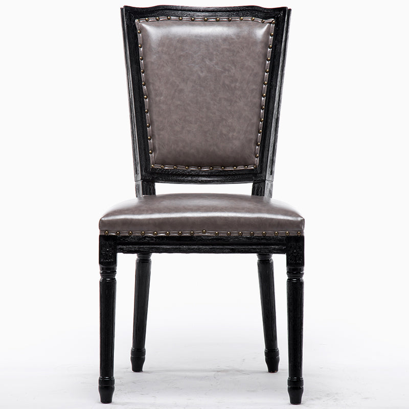 Silla sin brazos de comedor de madera tradicional, silla lateral de comedor con respaldo abierto para uso doméstico
