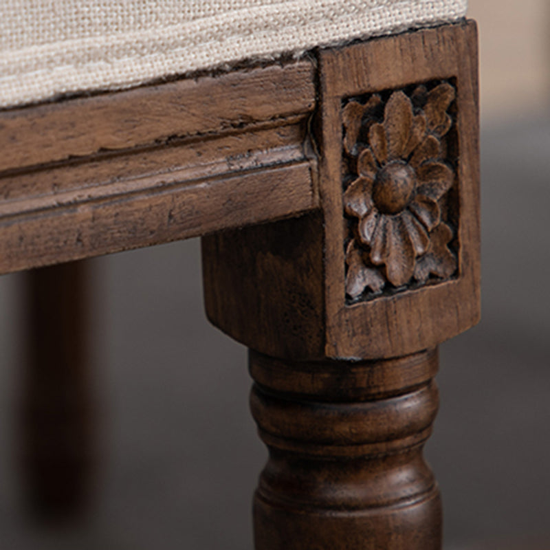 Silla sin brazos de comedor de madera tradicional, silla lateral de comedor con respaldo abierto para uso doméstico