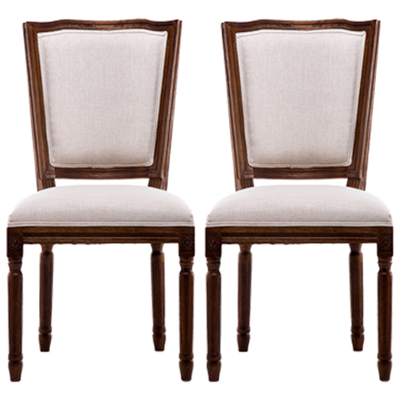 Silla sin brazos de comedor de madera tradicional, silla lateral de comedor con respaldo abierto para uso doméstico