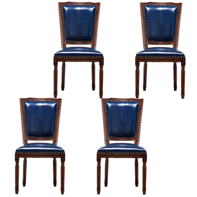 Silla sin brazos de comedor de madera tradicional, silla lateral de comedor con respaldo abierto para uso doméstico