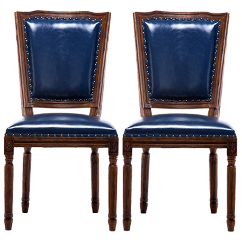 Silla sin brazos de comedor de madera tradicional, silla lateral de comedor con respaldo abierto para uso doméstico