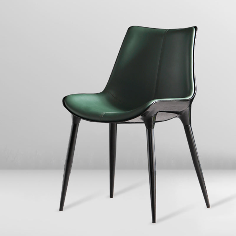 Silla de comedor de metal de cocina de estilo moderno que cena sillas laterales sin brazos