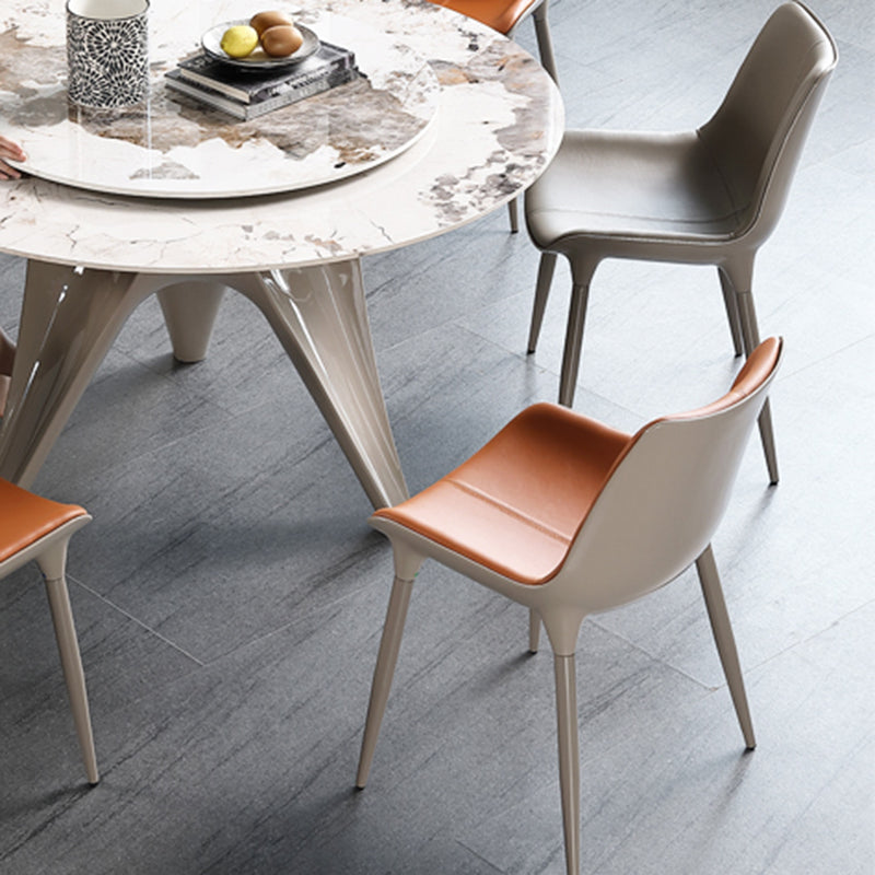Silla de comedor de metal de cocina de estilo moderno que cena sillas laterales sin brazos