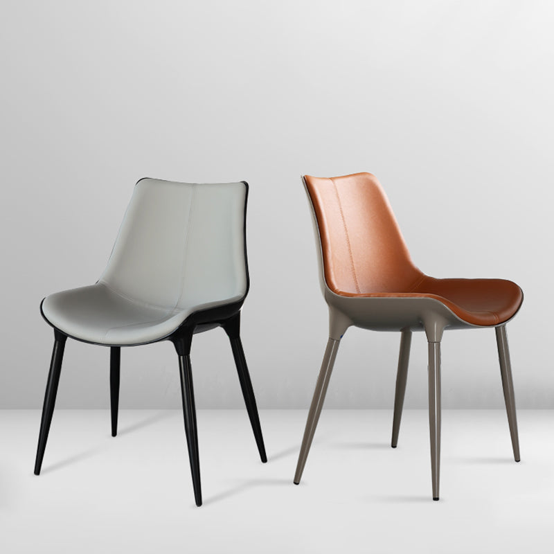 Silla de comedor de metal de cocina de estilo moderno que cena sillas laterales sin brazos