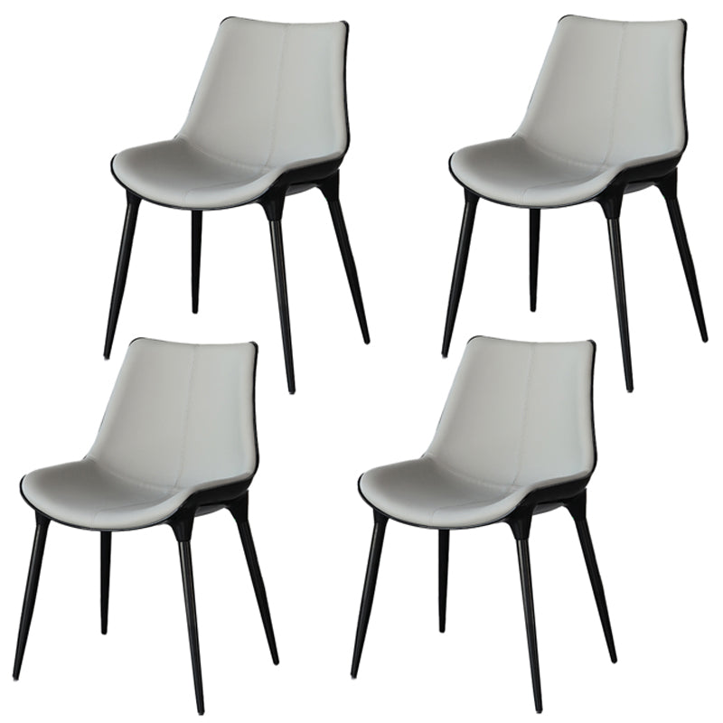 Silla de comedor de metal de cocina de estilo moderno que cena sillas laterales sin brazos