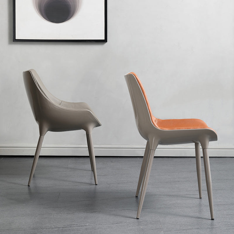 Silla de comedor de metal de cocina de estilo moderno que cena sillas laterales sin brazos