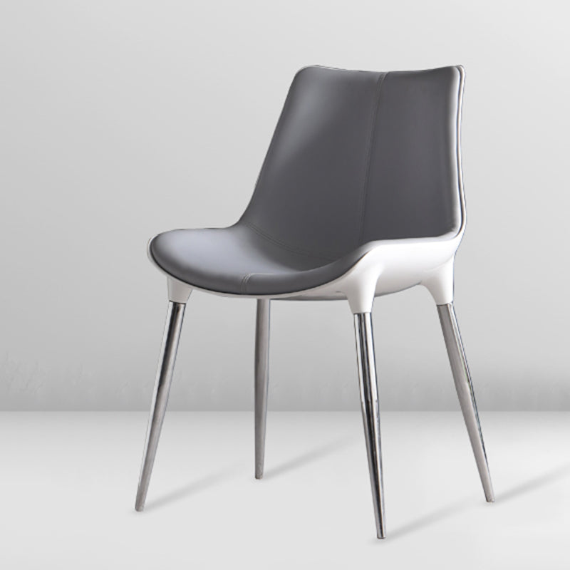 Silla de comedor de metal de cocina de estilo moderno que cena sillas laterales sin brazos