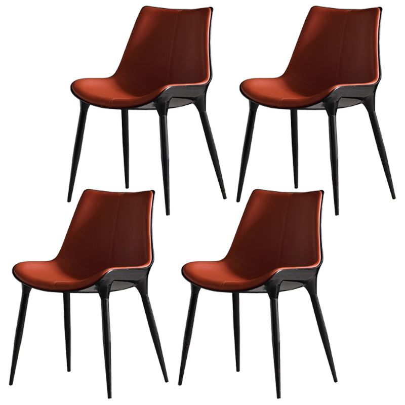 Silla de comedor de metal de cocina de estilo moderno que cena sillas laterales sin brazos