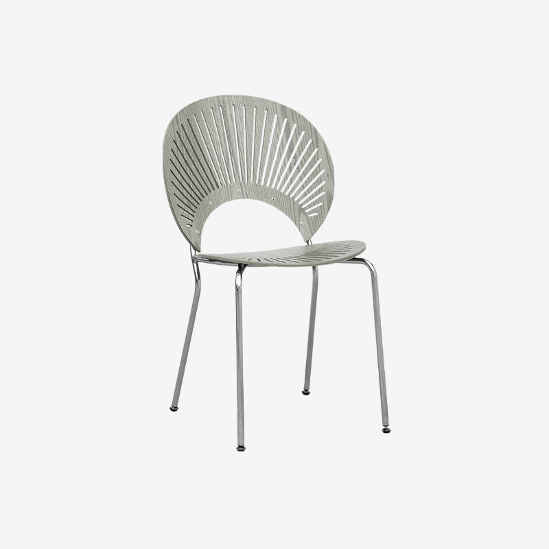 Silla lateral de comedor de estilo industrial, sillas de comedor con respaldo abierto de metal para cocina