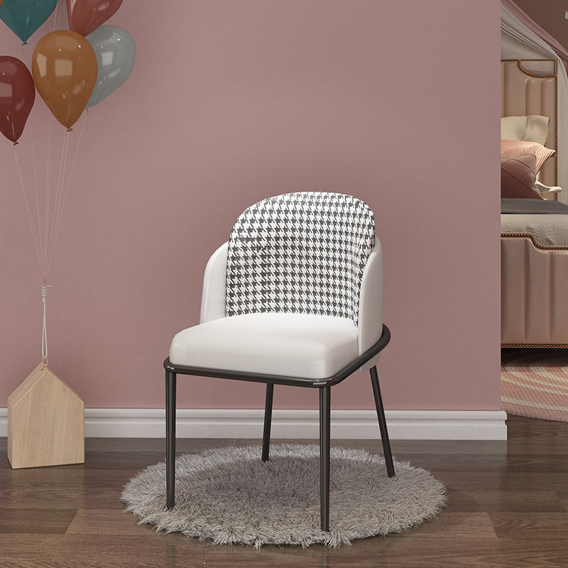 Silla de comedor tapizada de estilo escandinavo, silla de comedor individual con respaldo sólido