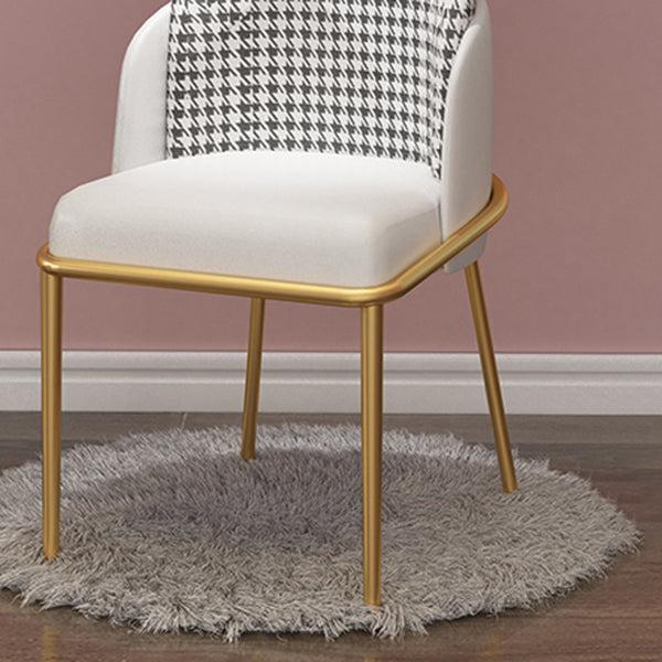 Silla de comedor tapizada de estilo escandinavo, silla de comedor individual con respaldo sólido