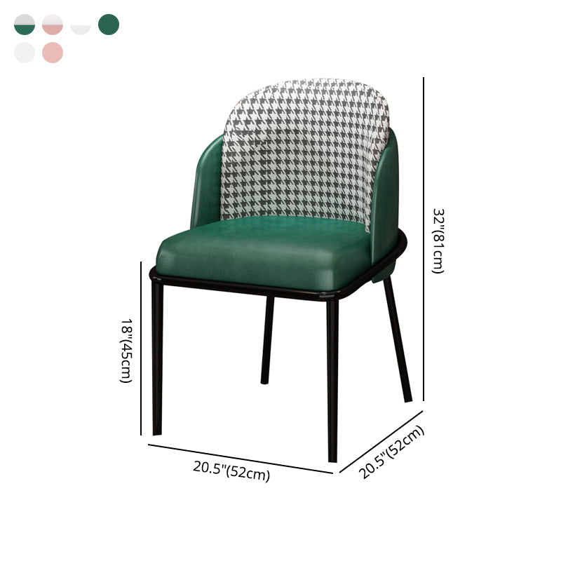 Silla de comedor tapizada de estilo escandinavo, silla de comedor individual con respaldo sólido