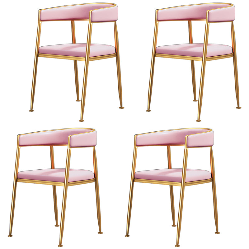 Silla lateral de comedor con respaldo abierto de estilo nórdico, tela de lino, silla sin brazos