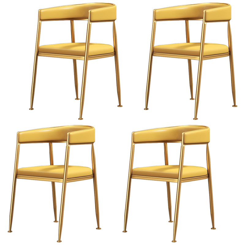 Silla lateral de comedor con respaldo abierto de estilo nórdico, tela de lino, silla sin brazos