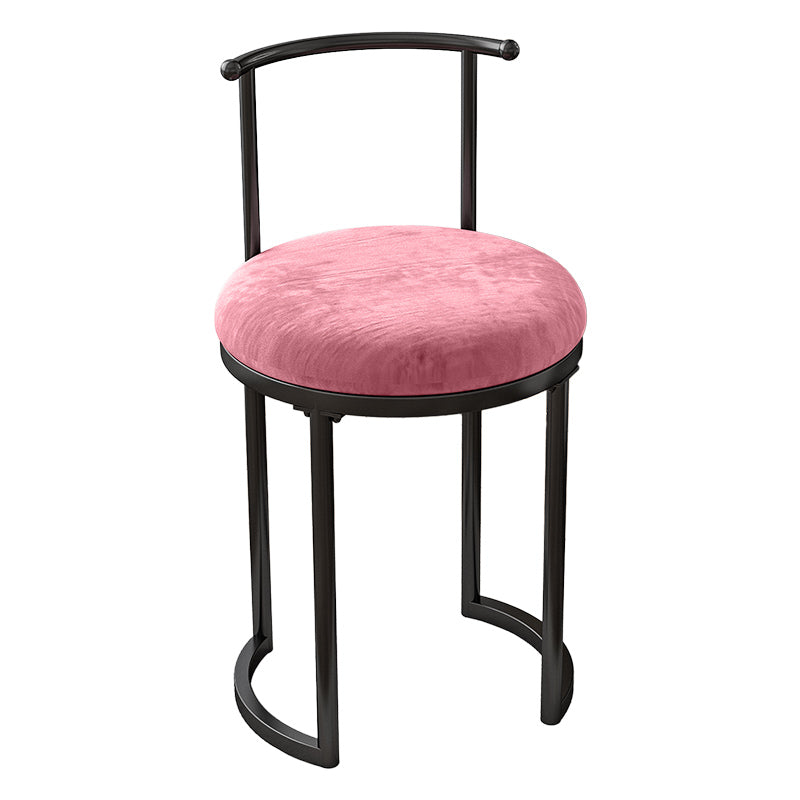 Silla de comedor tapizada de estilo escandinavo, silla lateral de comedor sin brazos con respaldo abierto
