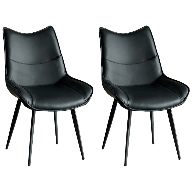 Silla de comedor estilo moderno Sillas laterales sin brazos de cocina con patas de metal