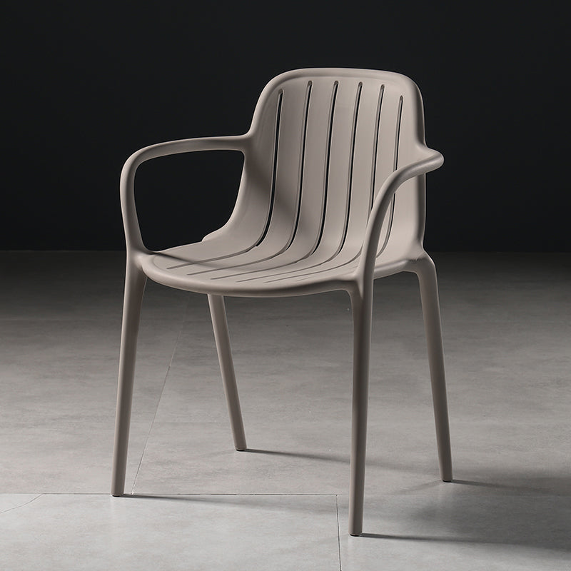 Contemporary Style Dining Chair Kitchen Dining Arm Side Chair with Plastic Legs