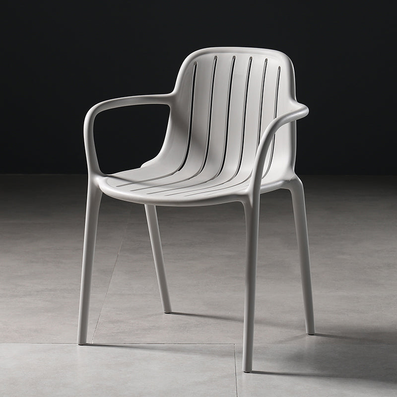 Contemporary Style Dining Chair Kitchen Dining Arm Side Chair with Plastic Legs