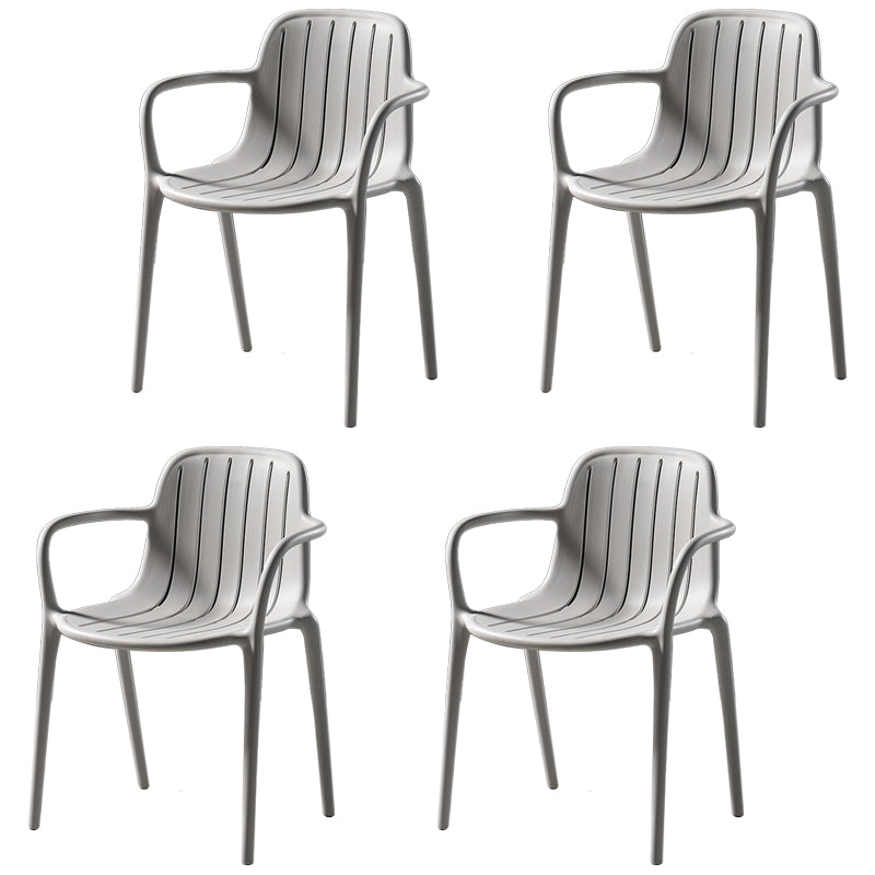 Contemporary Style Dining Chair Kitchen Dining Arm Side Chair with Plastic Legs