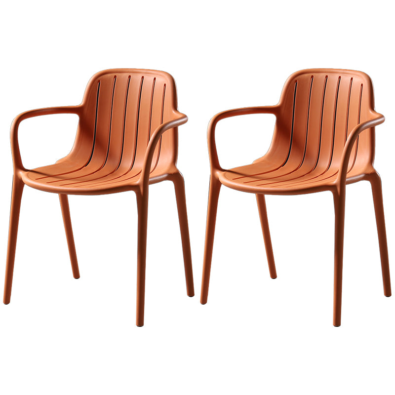 Contemporary Style Dining Chair Kitchen Dining Arm Side Chair with Plastic Legs