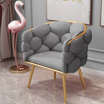 Chaise de salle à manger sans accoudoirs en velours scandinave, chaise simple rembourrée à dossier solide