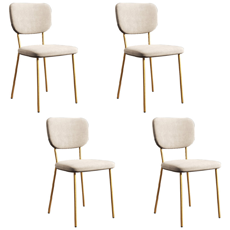 Sillas de comedor tapizadas de estilo escandinavo, respaldo abierto, silla lateral