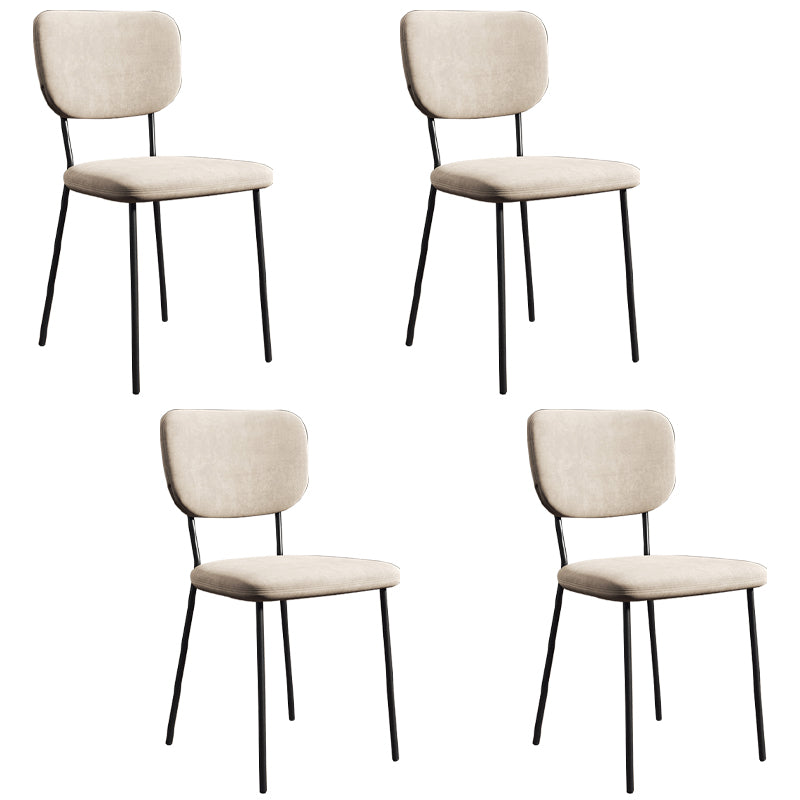 Sillas de comedor tapizadas de estilo escandinavo, respaldo abierto, silla lateral