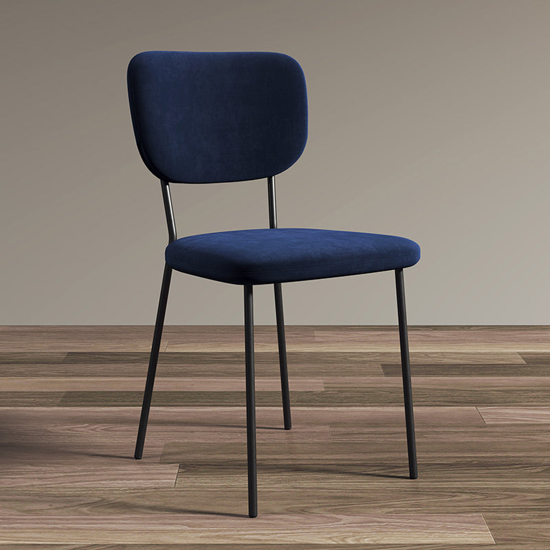 Sillas de comedor tapizadas de estilo escandinavo, respaldo abierto, silla lateral