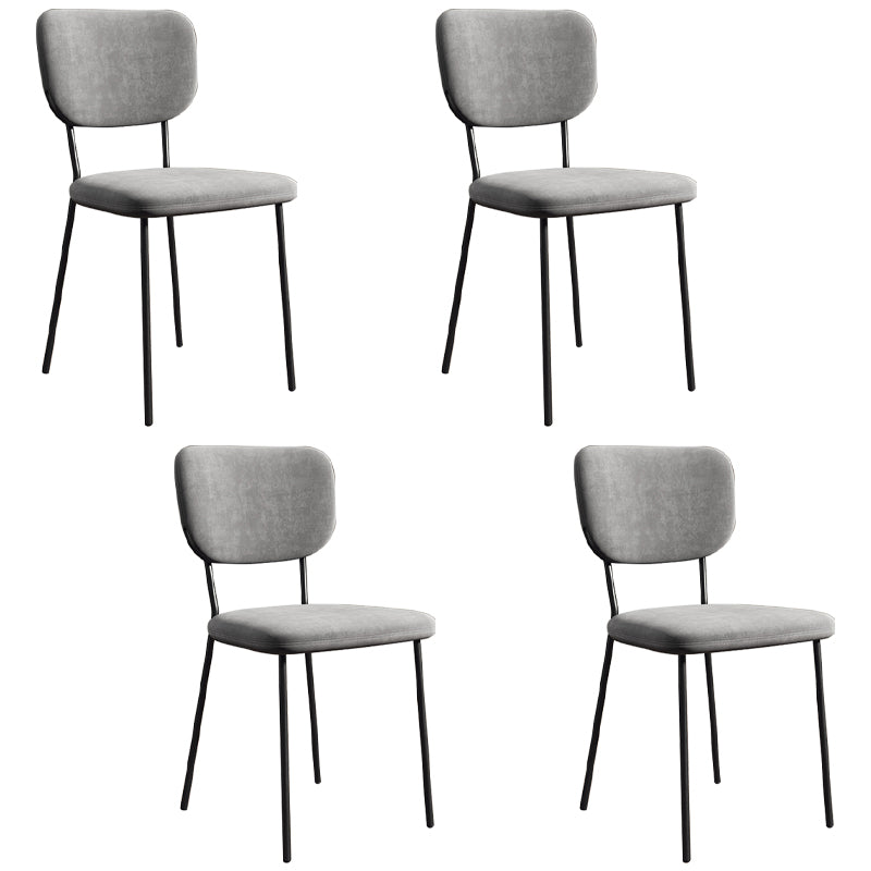 Sillas de comedor tapizadas de estilo escandinavo, respaldo abierto, silla lateral